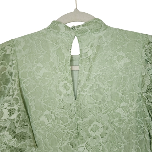 Maeve For Anthropologie Sleeveless Mock-Neck Lace Mini Dress - Picture 7 of 9